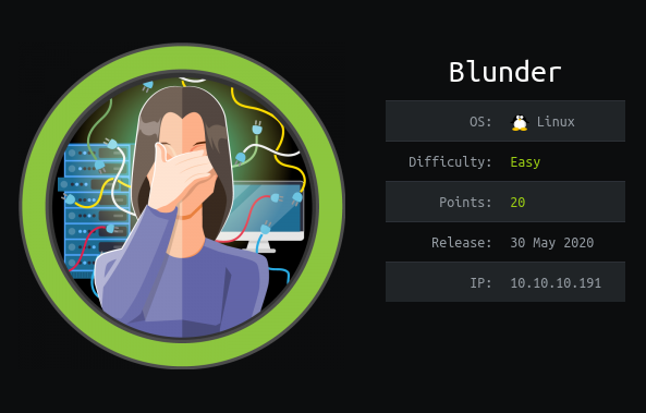 Hackthebox Blunder writeup image