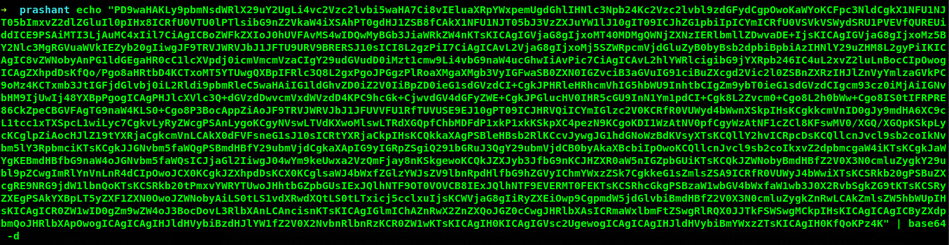 Base64 decode