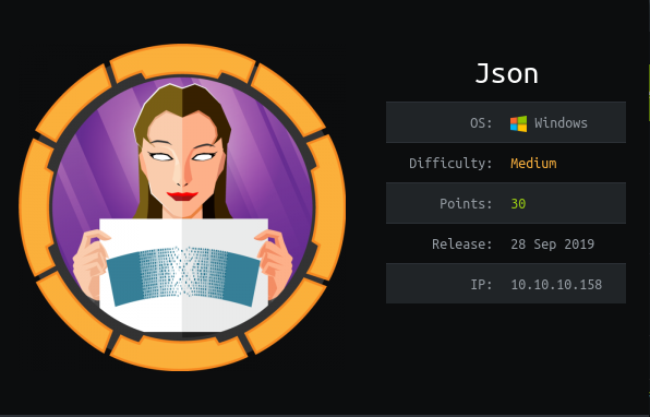 Hackthebox Json writeup image