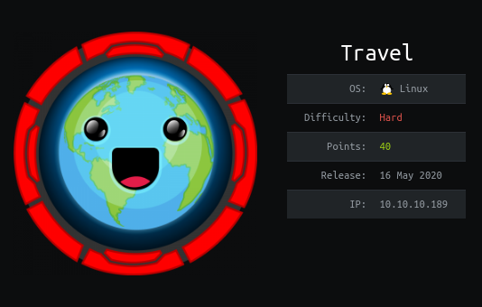 Hackthebox Travel writeup image